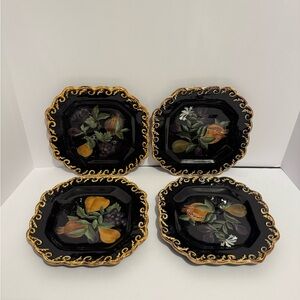 Raymond Waites "Pompeii" Salad Plate Certified International Set Of 4 8.5” VNTG